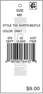 RFID price ticket used in shipment verification workflows